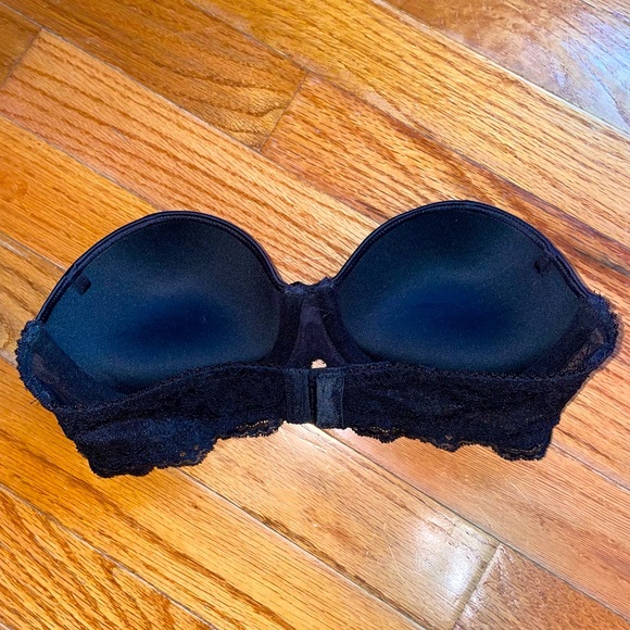 Elle Macpherson | NWOT Black Satin Strapless Bra - Picture 4 of 7